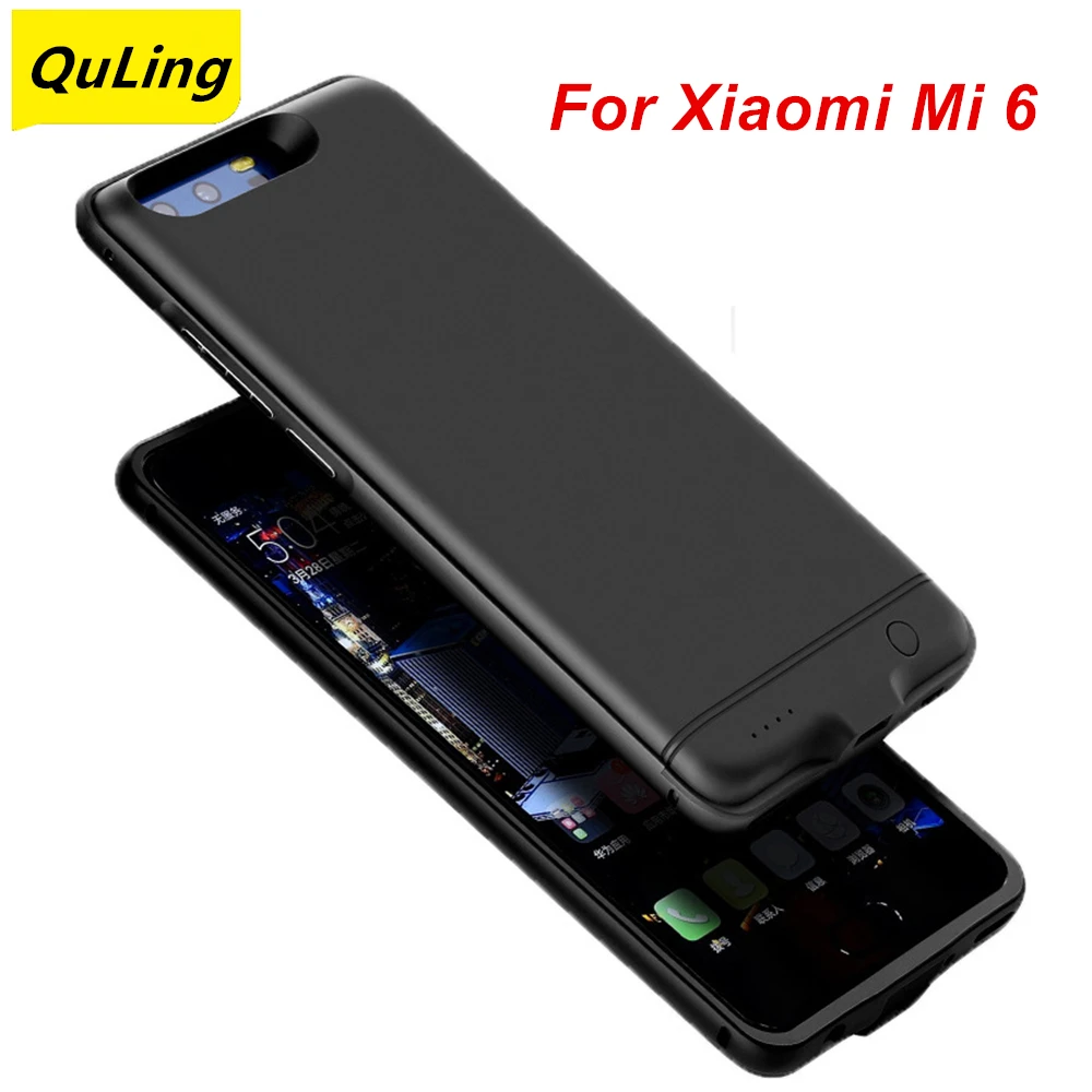 QuLing 6000 мАч для Xiaomi Mi 6 Чехол аккумулятора Mi6 зарядное устройство Внешний