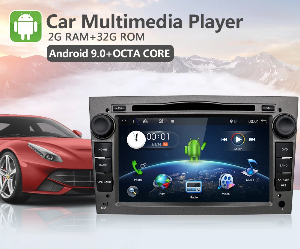 2 din Восьмиядерный Android 9,0 автомобильный магнитофон gps dvd-плеер для Opel Astra H Vectra Corsa Zafira B C G поддержка OBD2