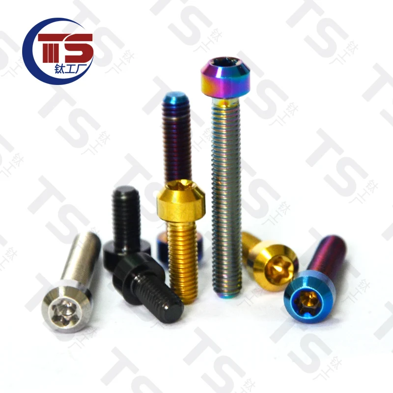 Самонарезающая Фланцевая головка TS Titanium M5/M6X15/20/25 мм из титанового сплава