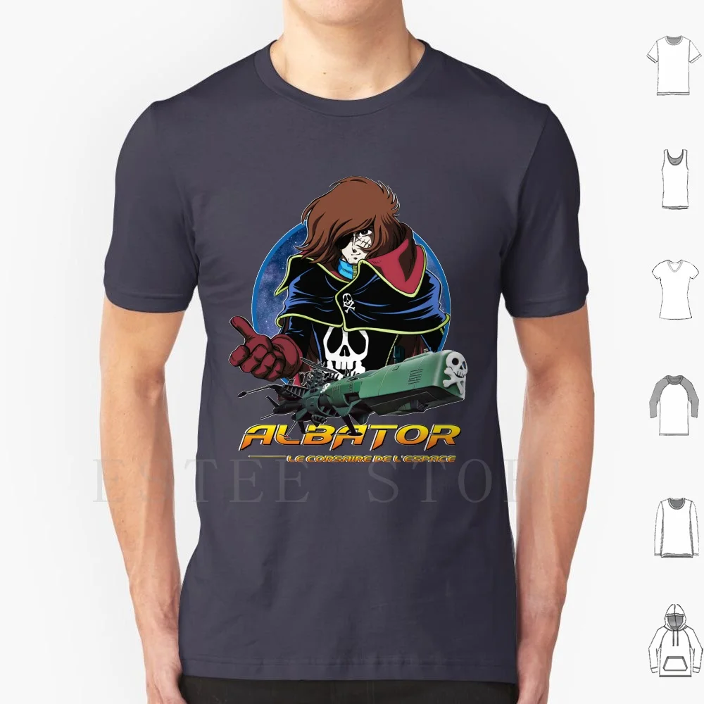 

Albator Le Corsaire De Espace (капитан Harlock) с Атлантидой (Arcadia) футболка DIY большой размер 100% хлопок Albator