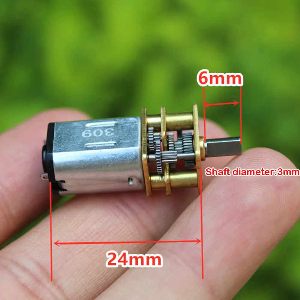 Прецизионный редукторный электродвигатель N20 3 7 в маленький медленная скорость