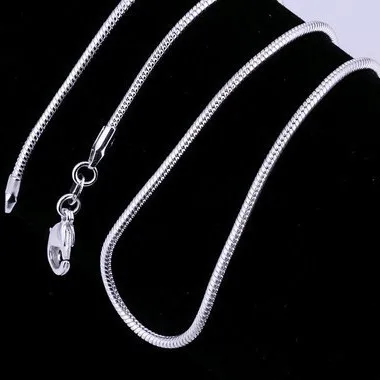 

uyt45e DHL EMS Free+Gift silver plated snake chain necklace ,best fashion necklace Wo Jewelry