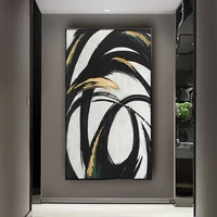 artist 100hand painted high quality modern abstract black and white oil painting on canvas handmade large abstract oil painting