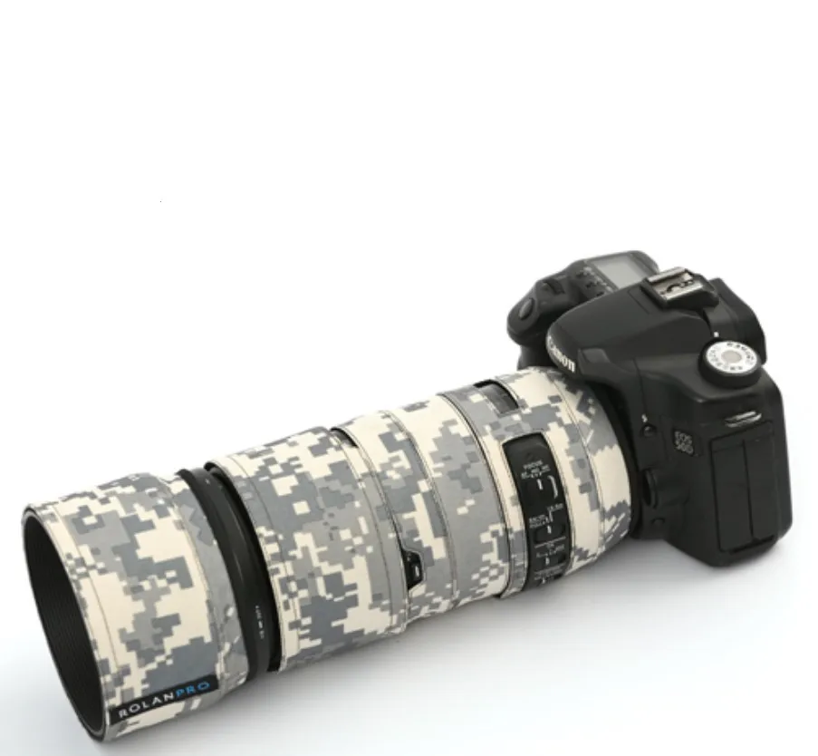 Gray Camouflage Линзы rolanpro одежда камуфляж пальто дождевик для Sigma 100-400 мм F5-6.3 OS HSM современный объектив защитный чехол для DSLR - Цвет: Gray Camouflage