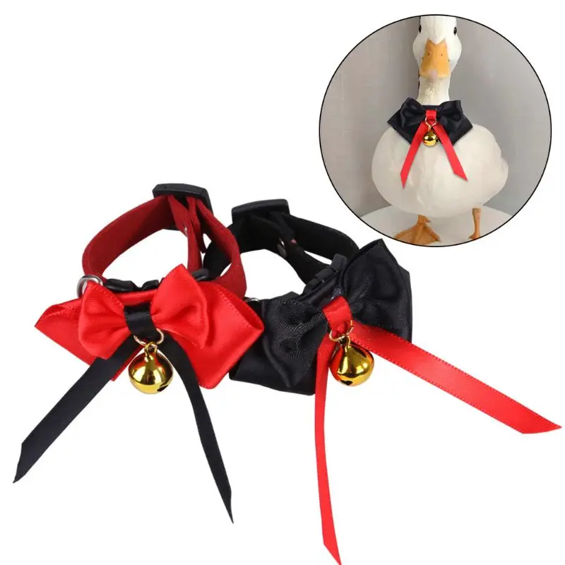 Регулируемая Утка галстук бабочка воротник с колокольчиком куриный гусь