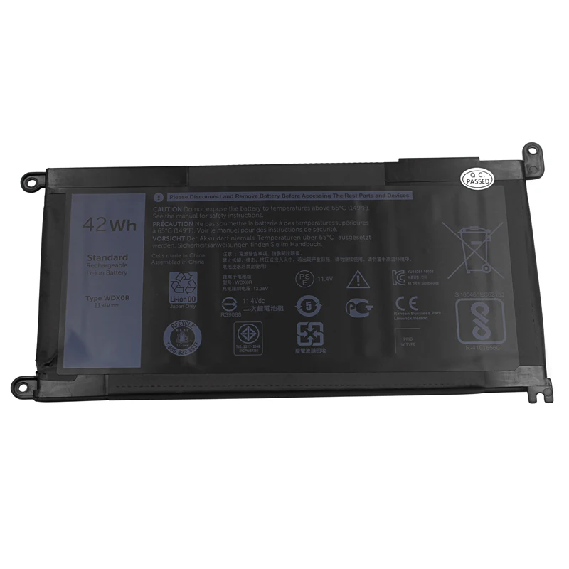 Аккумулятор для ноутбука 11 4 в WDX0R T2JX4 3CRH3 WDXOR Dell Latitude 3189 Inspiron 13 5000 5368 5378 7368 15 5538 5567 5568