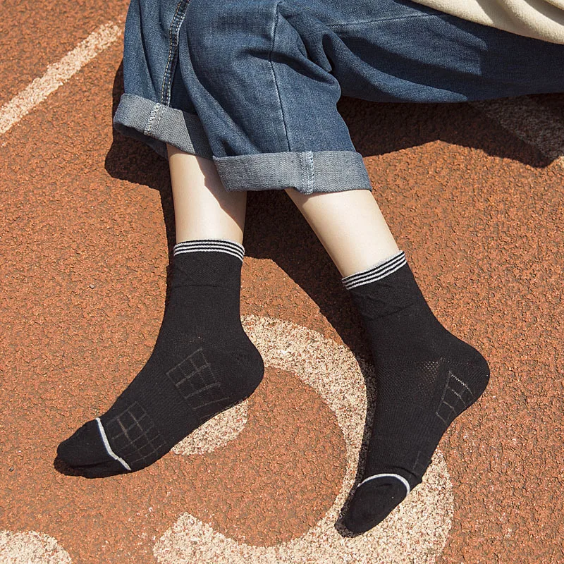 Женские спортивные носки унисекс дышащие с амортизирующим эффектом для