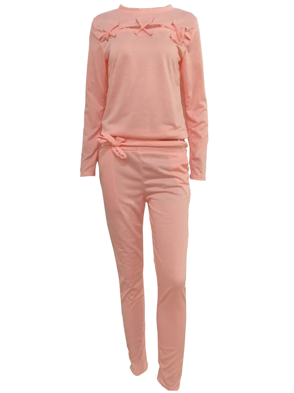 

Lace Up Bandage Sexy Suit Set 2022 Women Tracksuit Two-piece Sport Style Outfit Jogging Sweatshirt Fitness Lounge Sportwear