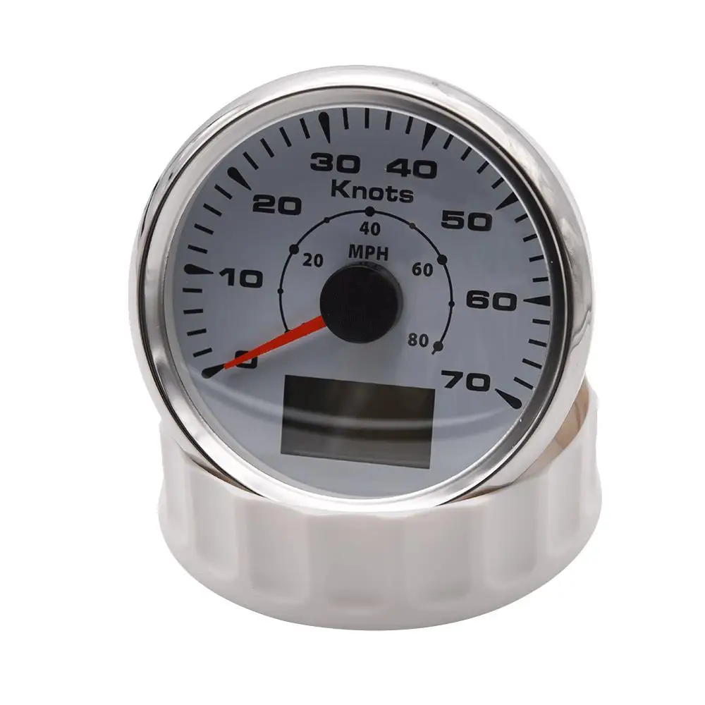 

GPS Speed Meter 85mm Digital LCD 70 Knots 40 MPH Speedometer Gauge fit Boat Car with 7 Colors Backlight Trip COG
