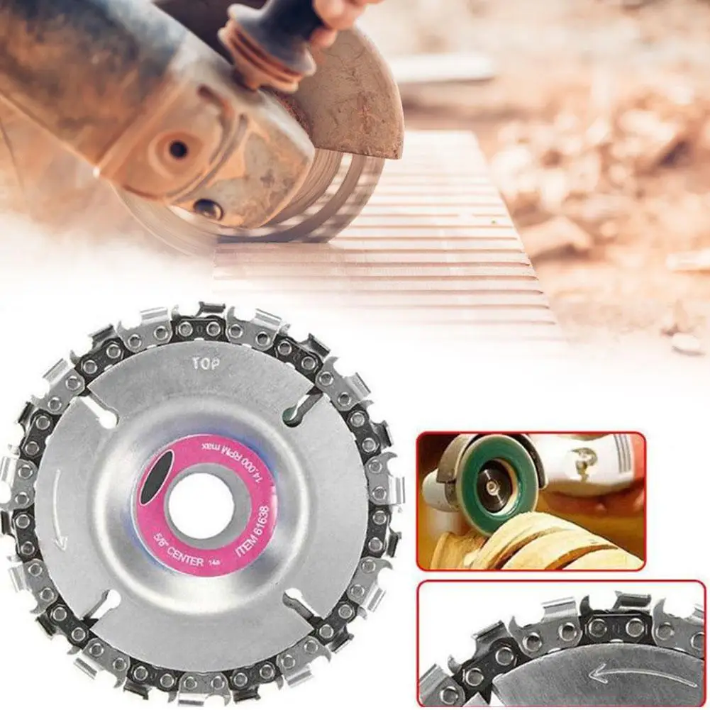 

4inch Woodworking Reel Grinder Chain Saw Plate Cutting Carving Shaping Tool For Angle Wheel Wood Disc Grinding Sanding Carb J9A6
