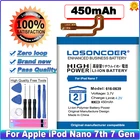 Аккумулятор LOSONCOER 616-0639, 616-0640, 450 мА  ч, для Apple iPod Nano 7-го поколения, аккумулятор A1446, MP3, MP4