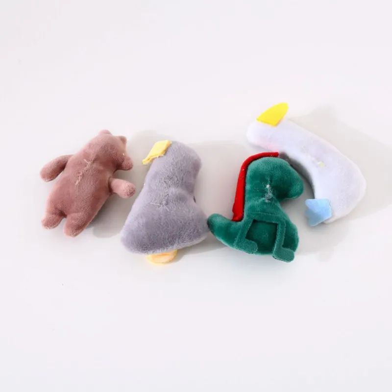 4 шт набор кошка собака жевательная игрушка Self напоминая кусать плюшевые муляжи