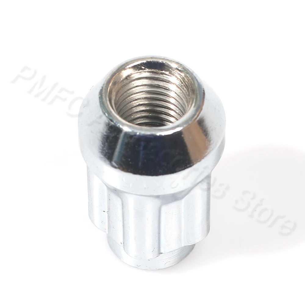 PMFC 4 Pcs 12x1.5mm Alloy Locking Wheel Nuts 60 degree Tapered Security Bolts With Key Anti Theft Racing Car Replacement Parts | Автомобили