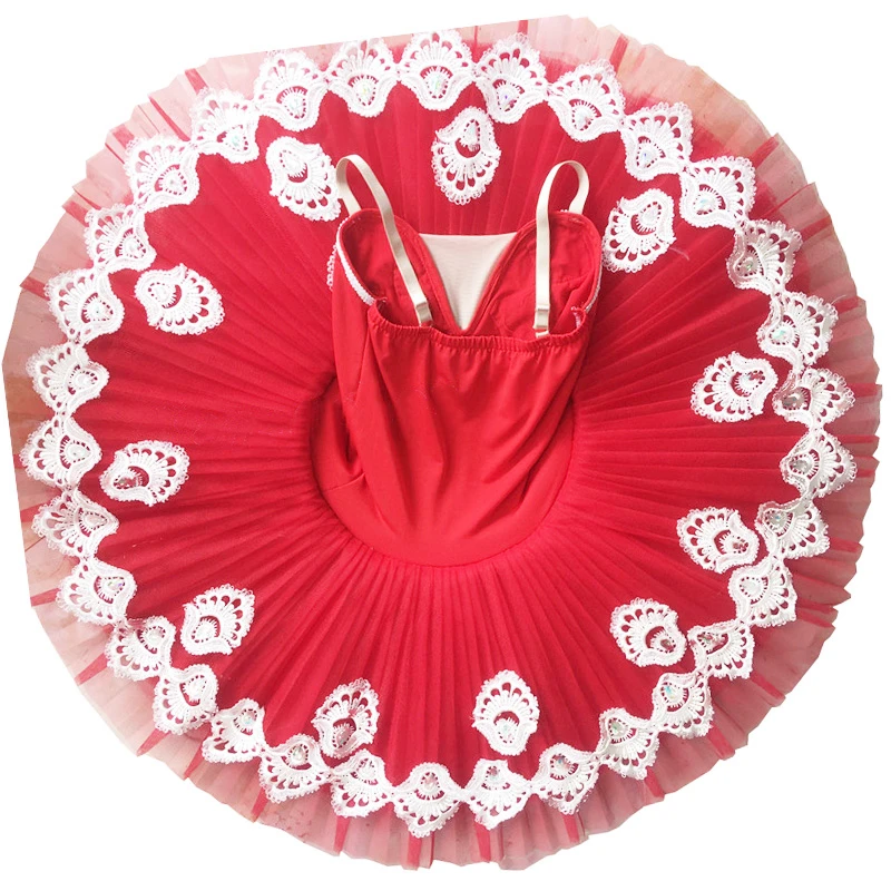 

Red Adult Swan Lake dance suit ballet skirt pancake women and children's festival Skating Dress professional ballet tutu skirt