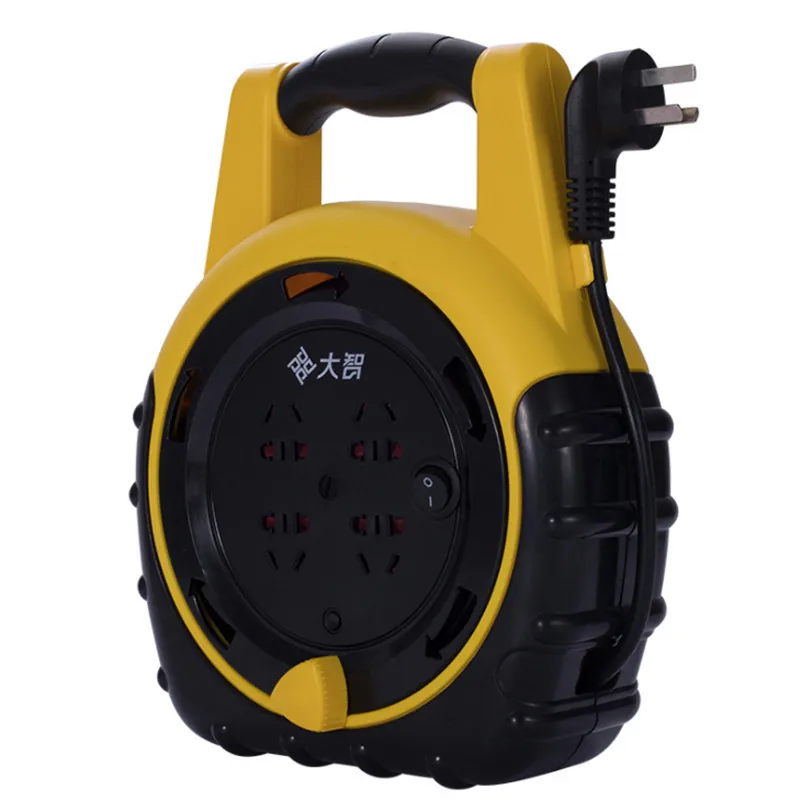 Мобильный с светильник кой, катушка для намотки, приемное устройство, тройной трос, 10 А + 16 А, 2500-4000 Вт, защита от перегрева и перегрузки Мобильный с светильник кой, катушка для намотки, приемное устройство, тройной трос, 10 А + 16 А, 2500-4000 Вт, защита от перегрева и перегрузки