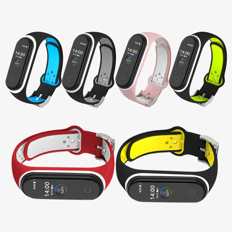 

Bracelet for Xiaomi Mi Band 4 3 correa Strap Silicone Wristband Replacement Strap for Xiaomi Miband 4 Band 3 NFC Belt