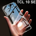Чехол для TCL 10 SE, стеклянная задняя крышка, бампер, силиконовый чехол для TCL 10SE T766H T766J T766U, Ультратонкий чехол из ТПУ для телефона Etui