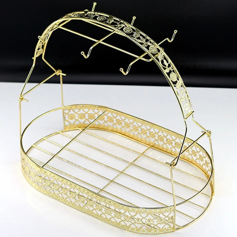 Золотая Большая вместительная стойка для хранения покрытие кофейной чашки