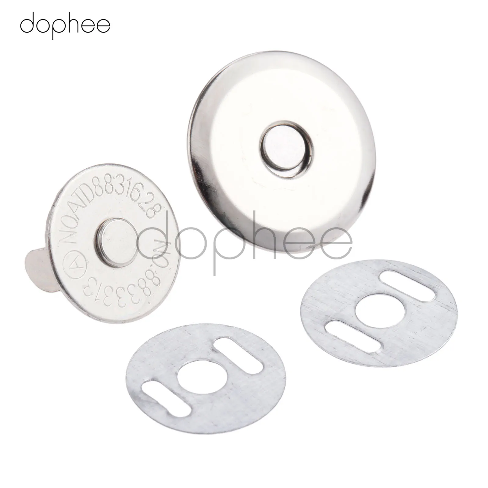 Dophee 10 шт. 16/18 мм серебристые магнитные заклепки для женских сумок кошельков