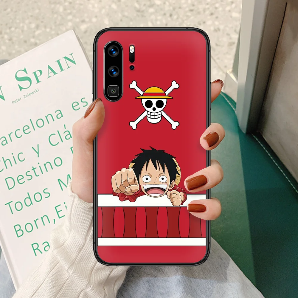 

ONE PIECE Monkey D. Luffy Phone case For Huawei P 9 Smart 10 20 30 40 8 Lite Mini Z 2019 Pro black bumper soft Etui painting