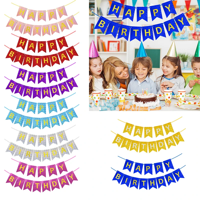 

5 Meters Multicolor Happy Birthday Banner Baby Shower Birthday Party Decorations Photo Booth Kids Adults Bunting Garland Flags