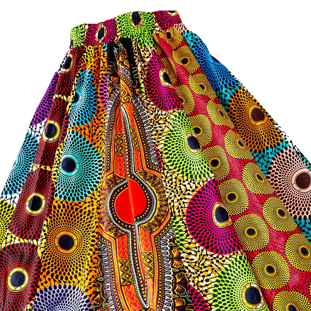 

african skirt for women fashion ankara print maxi skirt waist elastic skirt Casual skirt African clothes for women