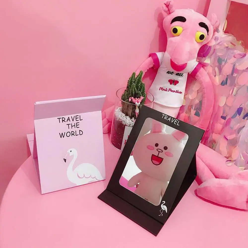 Новое портативное складное зеркало для макияжа с фламинго косметическое ручное