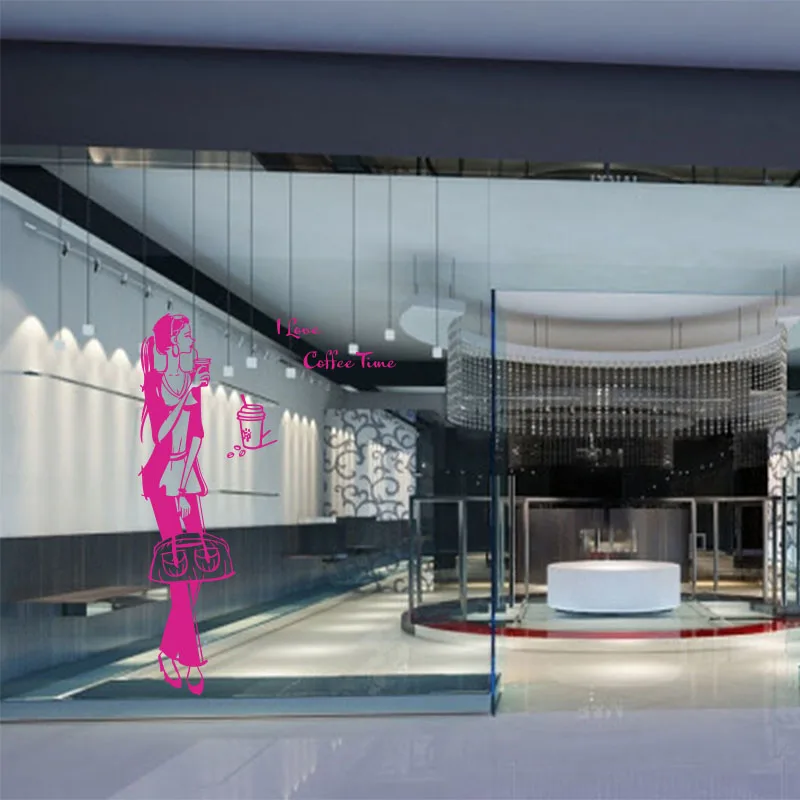 Виниловая скульптурная настенная наклейка художественная роспись молочный чай