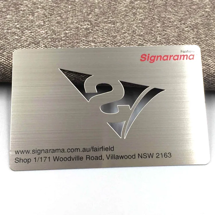 

Custom Electrolated Laser Cut Metal Business Card 100pcs/lot free shipping
