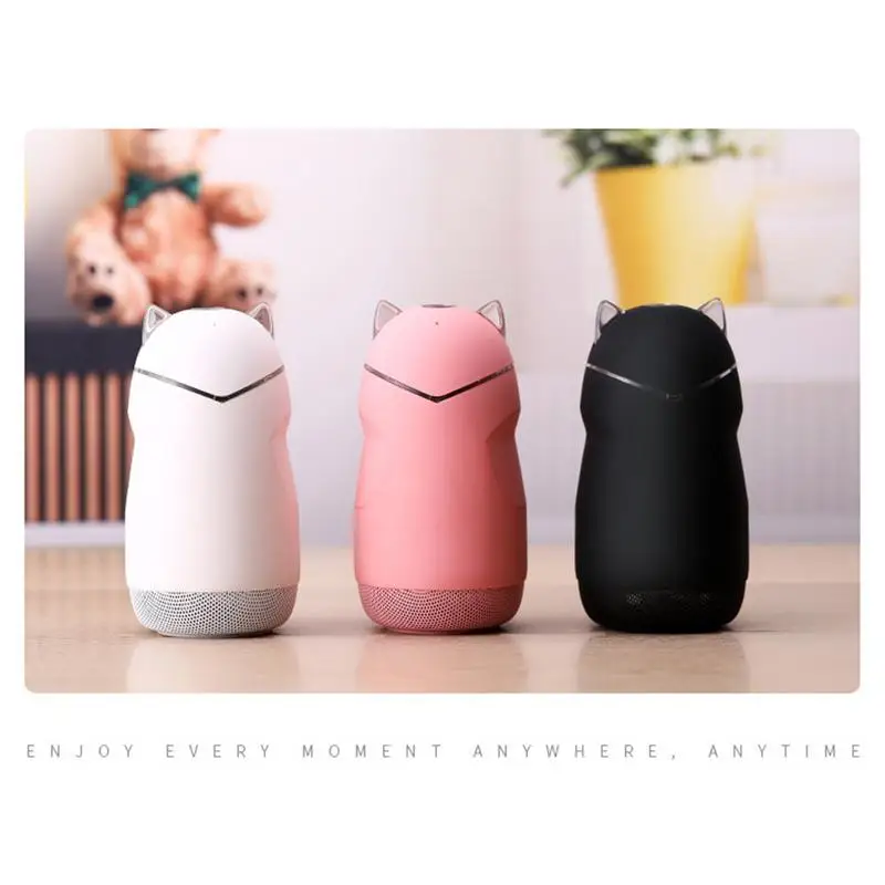 

Cartoon Innovative Hands-Free Calling Wireless Speakers Cat Gift Bluetooth Speaker with LED Atmosphere Light Subwoofer