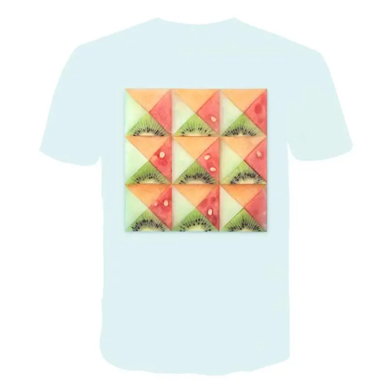 

Men T -Shirt Personality Print Casual Short Sleeve 2020 Fashion Fruit Print Men T -Shirt 3d Pattern Summer Cool Tops Tee Men