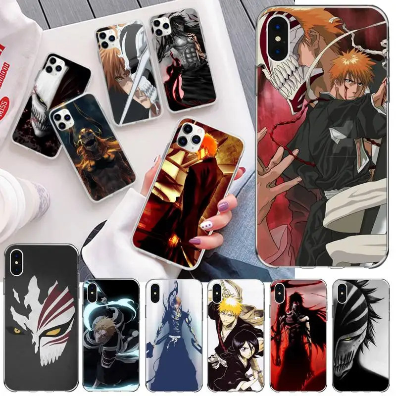 Отбеливающий аниме Ichigo Kurosaki Роскошный чехол для телефона iPhone 11 pro XS MAX 8 7 6 6S Plus X 5S SE