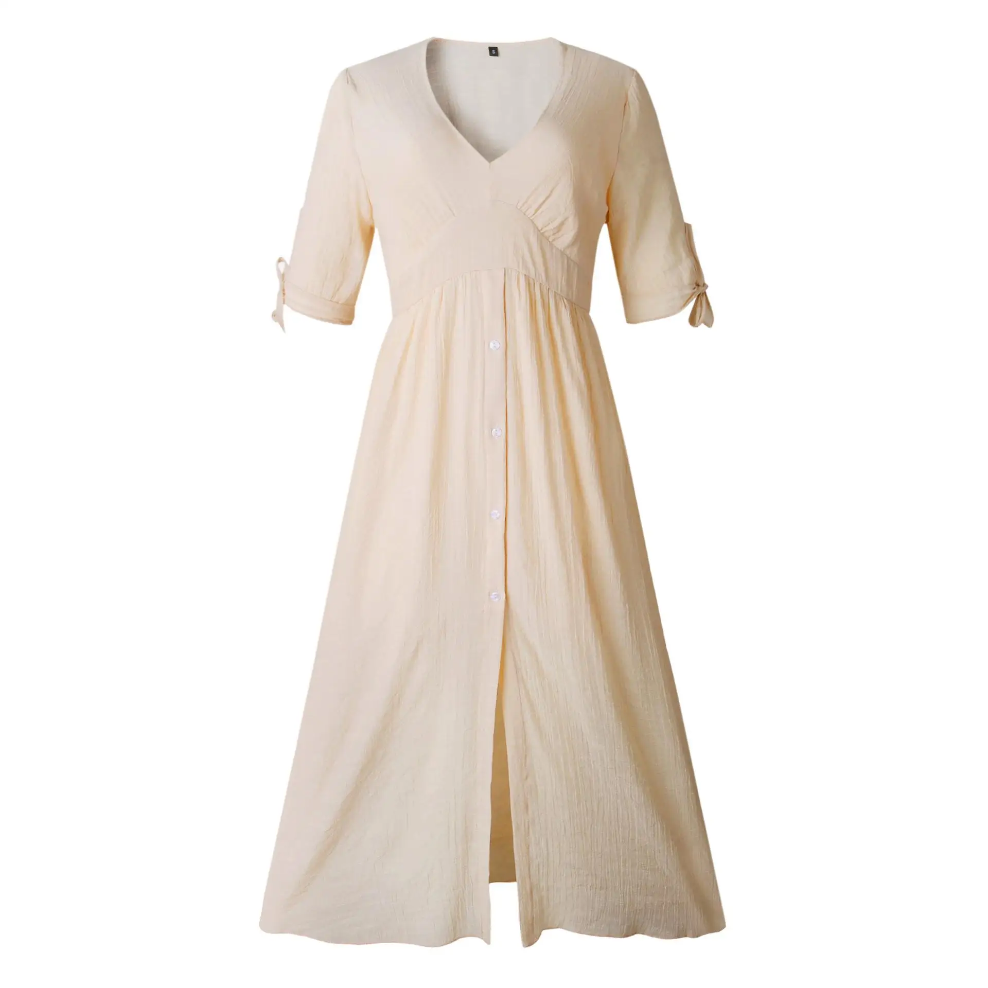 

ZITY Women Summer Dresses Sweet Japanese-style 2020 Casual Party V-neck Button Short Sleeve Lady A-line Midi Vestidos Clothes