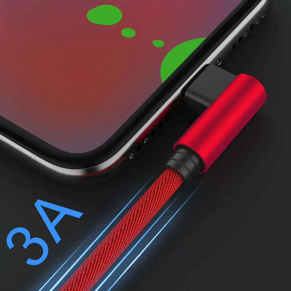 MUSTTRUE 90 degree Micro USB Cable Fast Charger Elbow Nylon Data For Phones Samsung Sony Xiaomi Android Phone Line | Мобильные