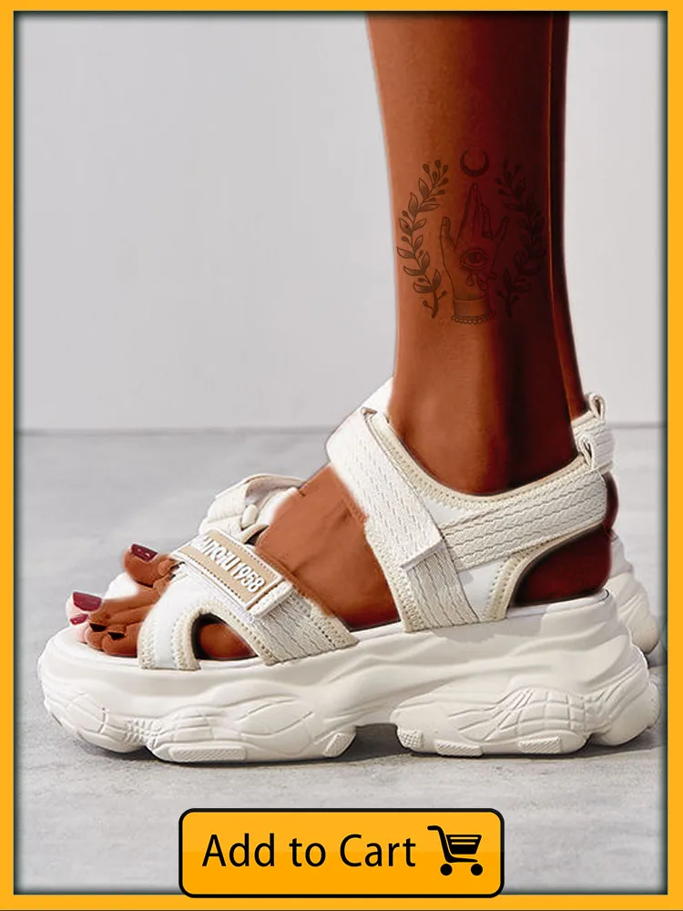 Сандалии Fujin женские на массивной платформе босоножки толстой подошве удобная