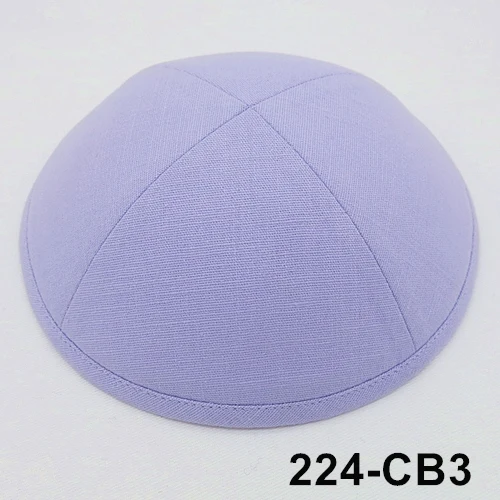 224CB3 При покупке более 5 лотов(50 шт.) будет 10% скидка tkippot Kippa Linen KippahLine19cm Yarmulke Beanies JewishSkullies - Цвет: 224CB3