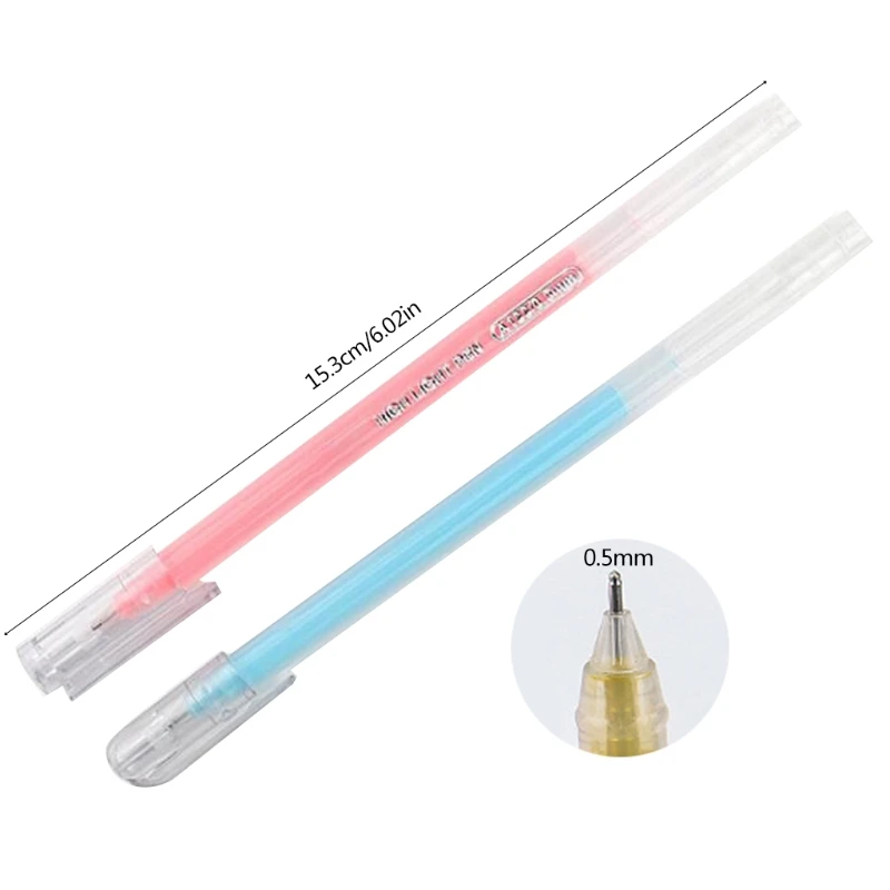 

0.5mm 12 Color Highlighter Fluorescent Gel Pen Replacement Art Drawing Hand Account Diary Stationery School Student Supplies