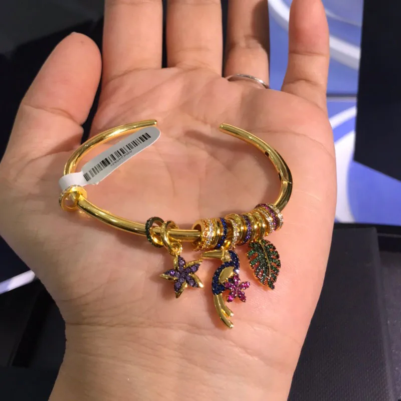 UMGODLY роскошный брендовый Браслет Разноцветные тропические джунгли открытые