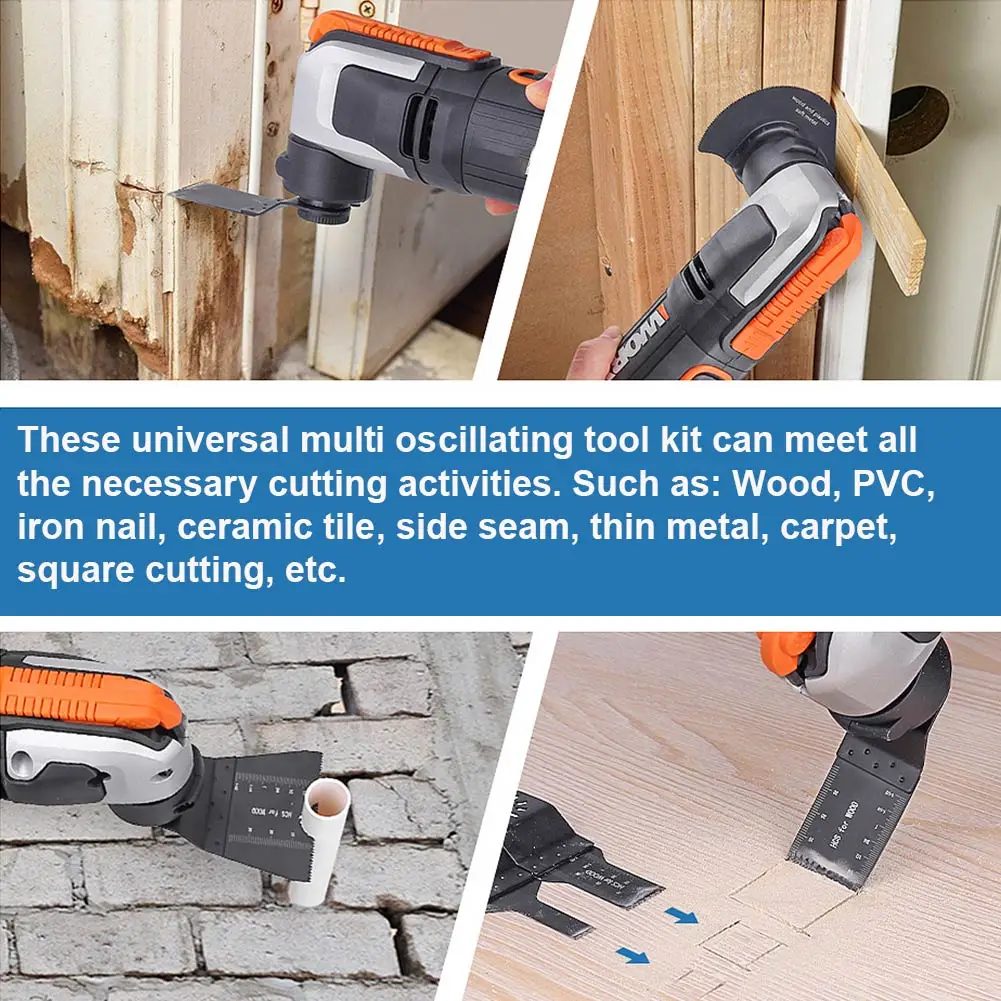 

28pcs Universal Professional Quick Release Durable Grinding Metal Cutting Shaping Sharp Multi Tool Oscillating Saw Blade Set