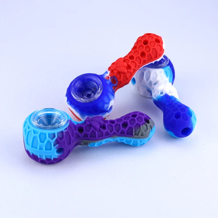 

ZL Creative Silicone Smoking Pipe Spoon Travel Tobacco Pipes Cigarette Tubes Herb Tobacco Accessories