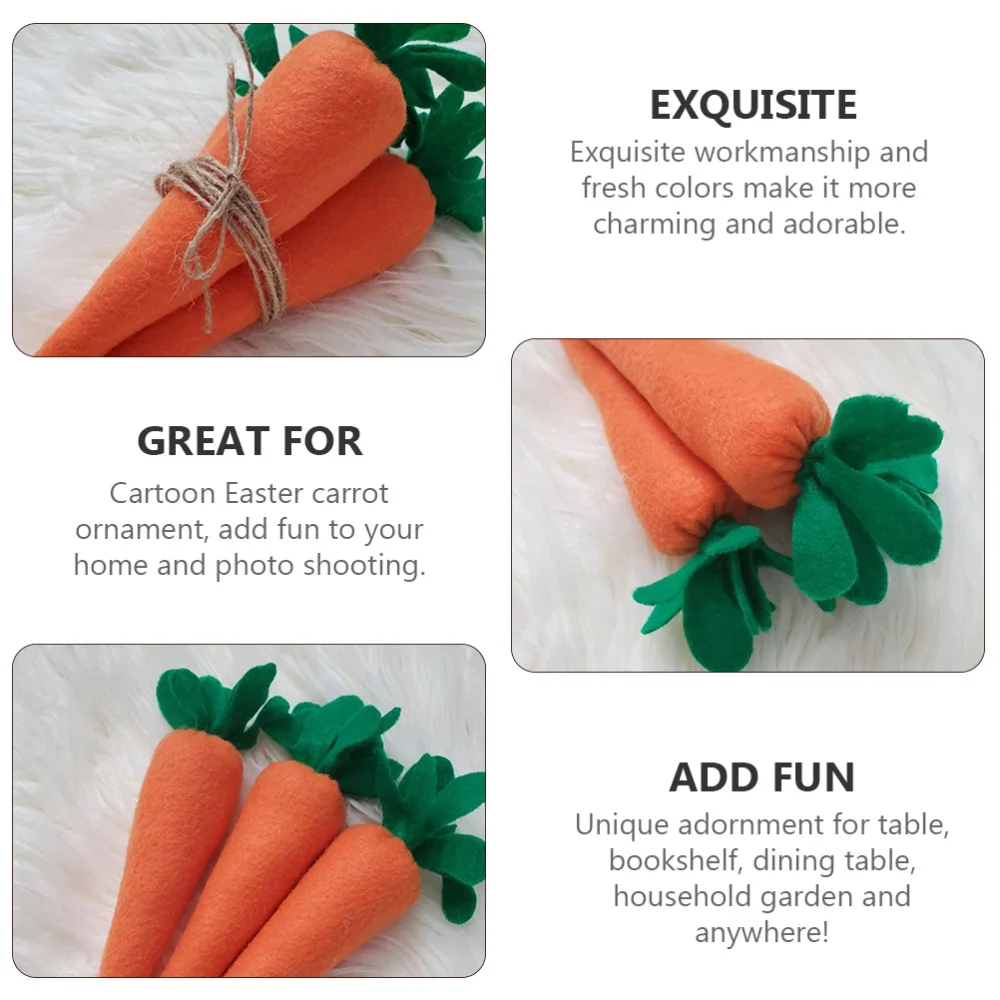 

12 Pcs Artificial Carrot Decor Simulation Easter Carrot Easter Party Ornament