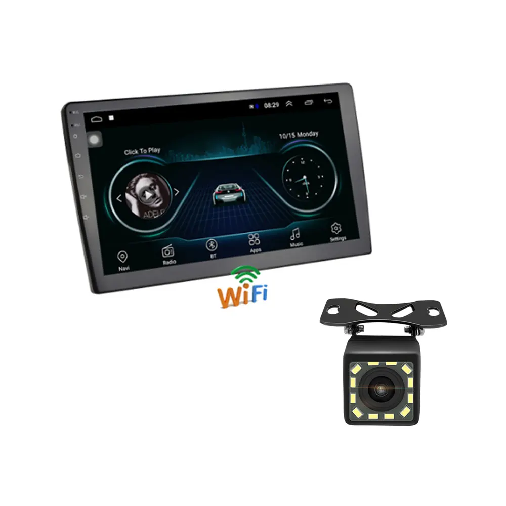 

Автомобильный мультимедийный плеер 2 din, 10,1 дюйма, Android, стерео, радио, Bluetooth, Wi-Fi, аудио, Mirrorlink, MP5-плеер с задней камерой