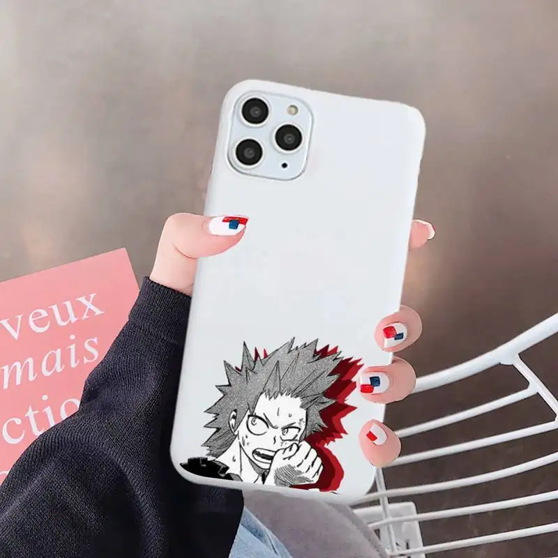 

My Hero Academia Anti-fall luxury Phone Case cover Candy Color for iPhone 6 7 8 11 12 s mini pro X XS XR MAX Plus