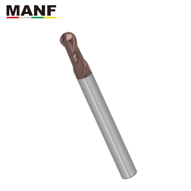 Длинная Концевая фреза MANF с 2 канавками HRC70 R2mm R3mm R4mm сферические концевые фрезы