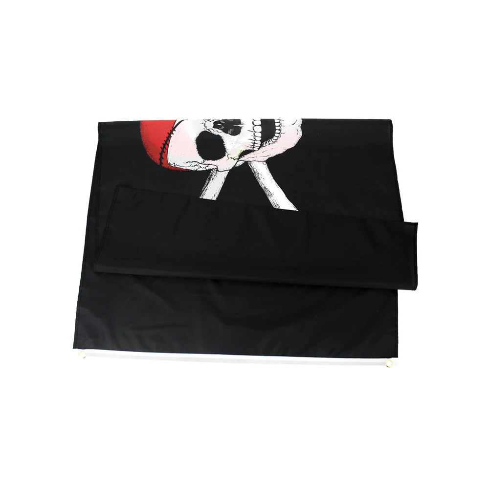 Череп jolly roger 90x150 см с красным шарфом и флагом | Дом сад