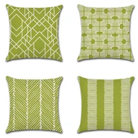 4 pcslot abstract geometric lines cushion cover living room decoration green throw pillow cover sofa car pillow case home decor