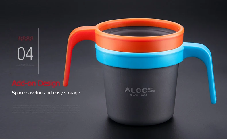 Alocs TW-403, для улицы, портативная, 280 мл, для кемпинга, чашка для воды, кружка для кофе, чашка, стакан для путешествий, пеших прогулок, альпинизма
