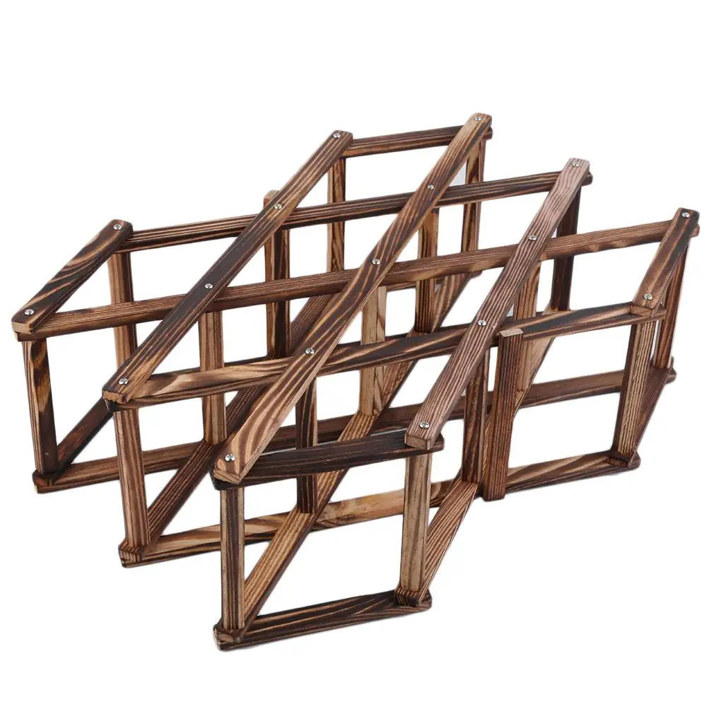 Деревянный Красное вино стойки 3/6/10 бутылки держатель Кухня бар Дисплей