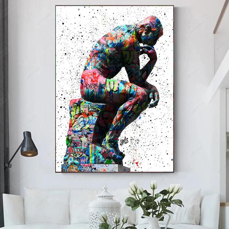 

Graffiti Art Painting David Canvas Posters Graffiti Art Canvas Paintings on The Wall Modern Funny Portrait Pictures Home Decor