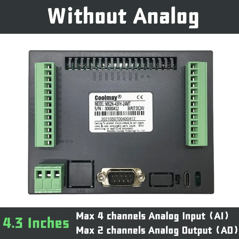 Интегрированный логический контроллер HMI PLC Все в одном 4 3 дюйма сенсорная панель